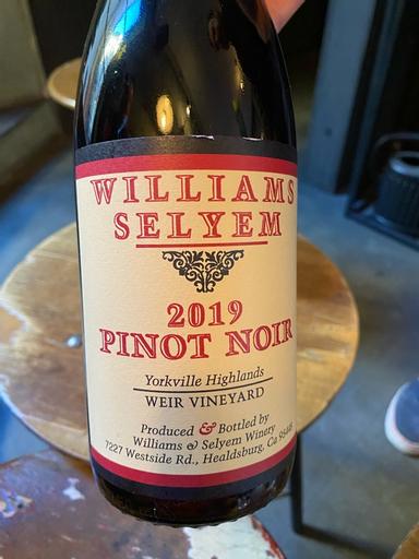 Williams Selyem Pinot Noir Weir Mendocino County