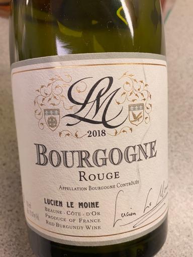 Lucien Le Moine Bourgogne Rouge