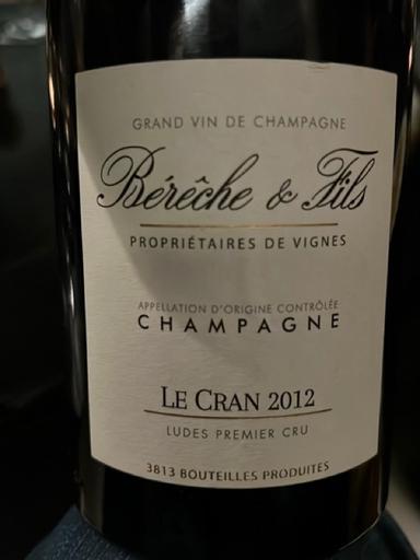 Bereche et Fils Le Cran Premier Cru Ludes
