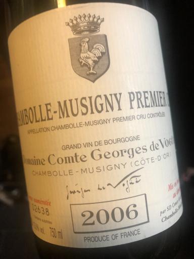 Domaine Comte Georges de Vogue Chambolle-Musigny Premier Cru