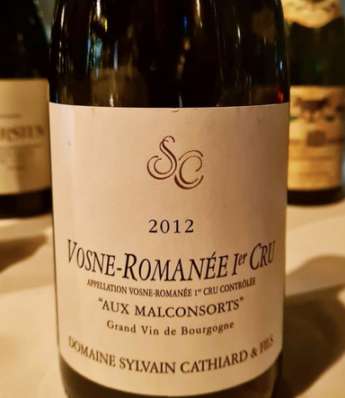 Domaine Sylvain Cathiard Vosne-Romanee Premier Cru Aux Malconsorts