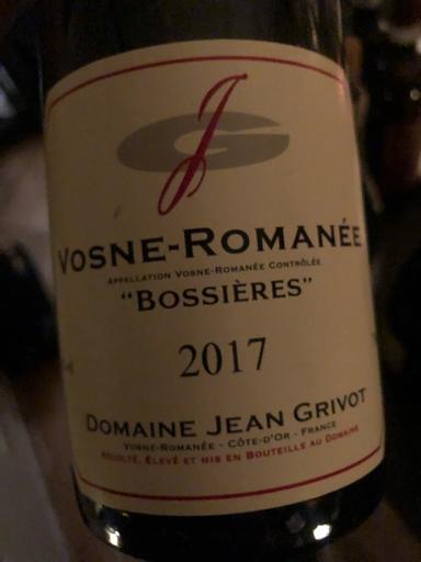Domaine Jean Grivot Vosne-Romanee Premier Cru Bossieres