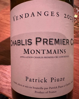 Patrick Piuze Chablis Premier Cru Montmains