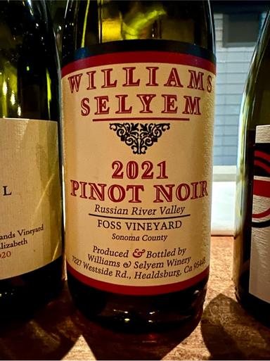 Williams Selyem Foss Pinot Noir Sonoma Coast