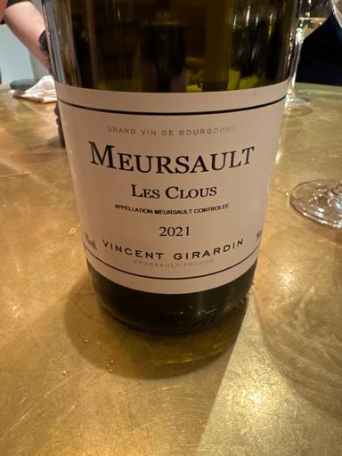 Vincent Girardin Meursault Les Clous