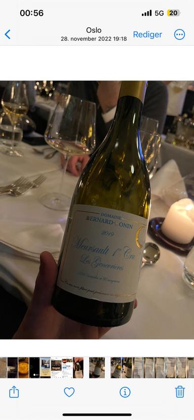Domaine Bernard Bonin Meursault Premier Cru Genevrieres