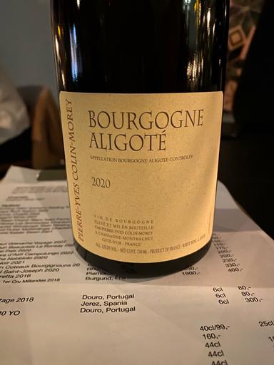 Pierre-Yves Colin-Morey Bourgogne Aligote