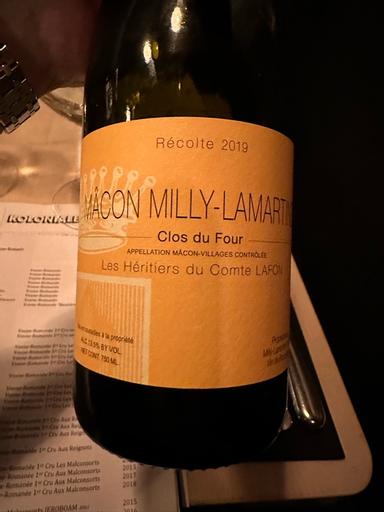 Les Heritiers du Comte Lafon Macon Milly-Lamartine Clos Four