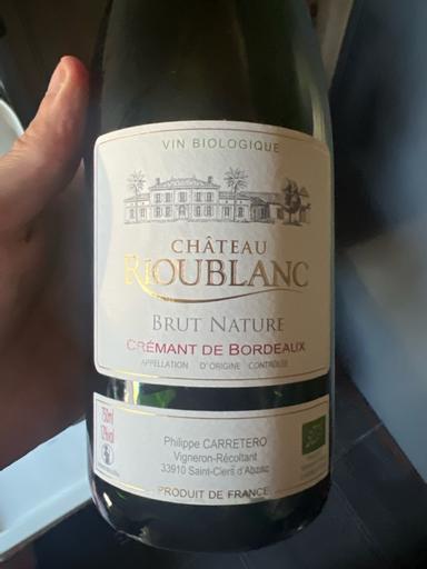 Ch. Rioublanc Crémant de Bordeaux Brut Nature