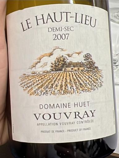 Huet Vouvray Haut Lieu Demi Sec