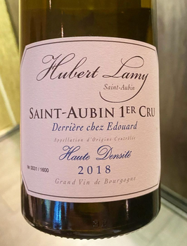 Hubert Lamy Saint-Aubin Premier Cru Derriere Chez Edouard Saint Aubin Cuvee Haute Densite