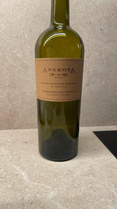 Anakota Helena Dakota Vineyard Cabernet Sauvignon Knights Valley