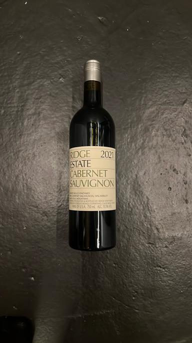 Ridge Vineyards Estate Cabernet Sauvignon Santa Cruz Mountains
