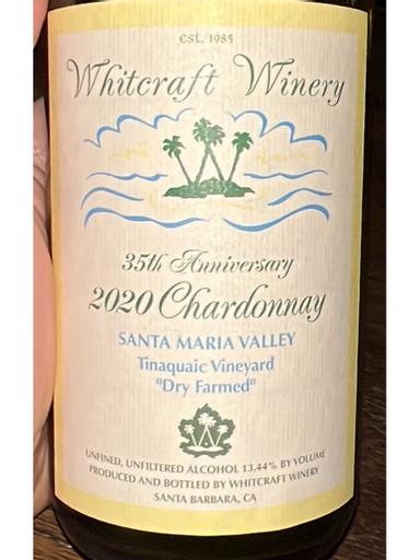 Whitcraft Winery Tinaquaic Vineyard Chardonnay Santa Maria Valley