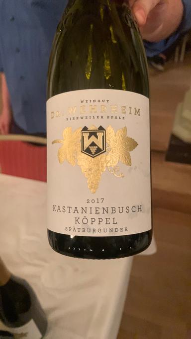 Weingut Dr. Wehrheim Kastanienbusch Koppel Spatburgunder GG Pfalz