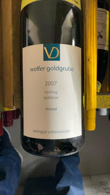 Weingut Vollenweider Wolfer Goldgrube Riesling Spatlese Goldkapsel Mosel