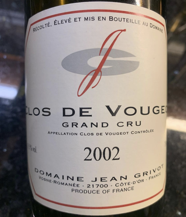 Domaine Jean Grivot Clos de Vougeot Grand Cru