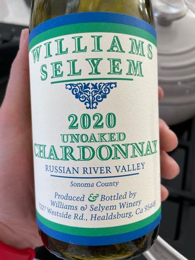 Williams Selyem Unoaked Chardonnay Russian River Valley