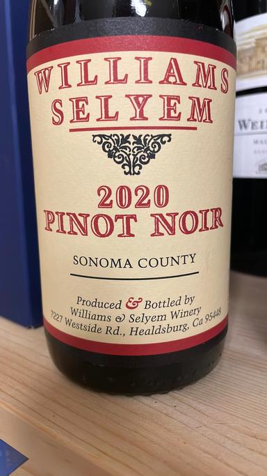 Williams Selyem Pinot Noir Sonoma County